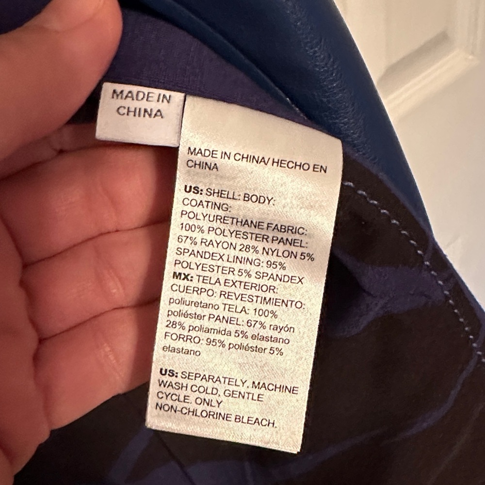Chico's Blue Faux Leather Jacket - Picture 11 of 12